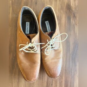 Steve Madden Harpoon 217 Oxfords Brown Tan Leather Dress Shoe 11.5
